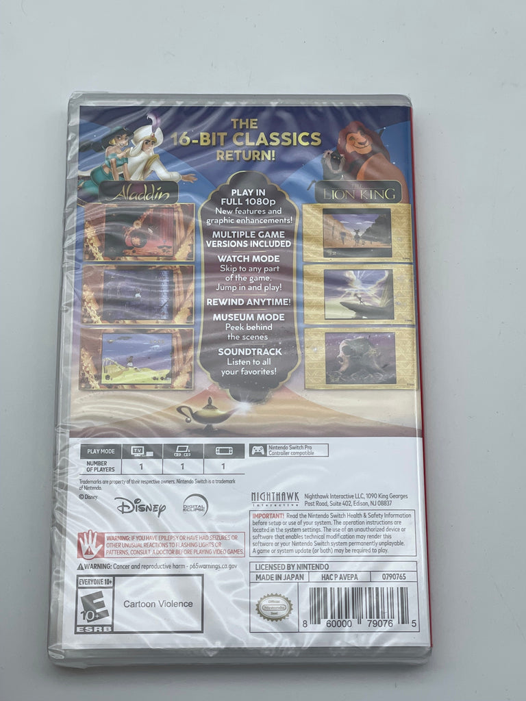 The Lion King + Aladdin Nintendo Switch Game
