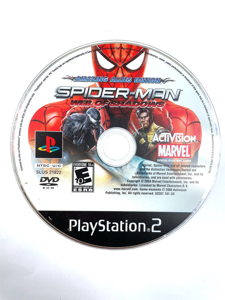 Spiderman Web of Shadows Sony Playstation 2 PS2 Game