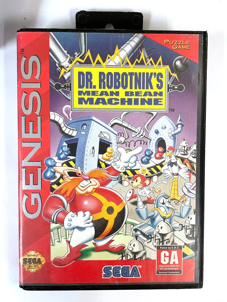 Dr Robotnik's Mean Bean Machine Sega Genesis Game (Complete)