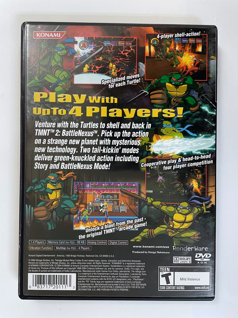 Teenage Mutant Ninja Turtles 2 Battle Nexus Sony Playstation 2 PS2 Game
