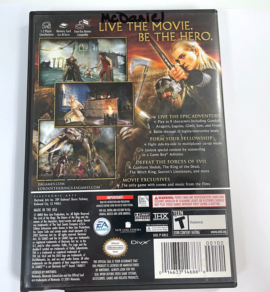 The Lord of the Rings Return of the King Nintendo Gamecube Game