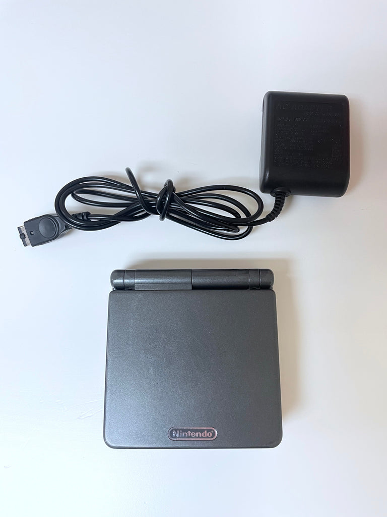 Gameboy Advance GBA SP Onyx Black Handheld System w/ Charger! (AGS-101 Brighter Screen)