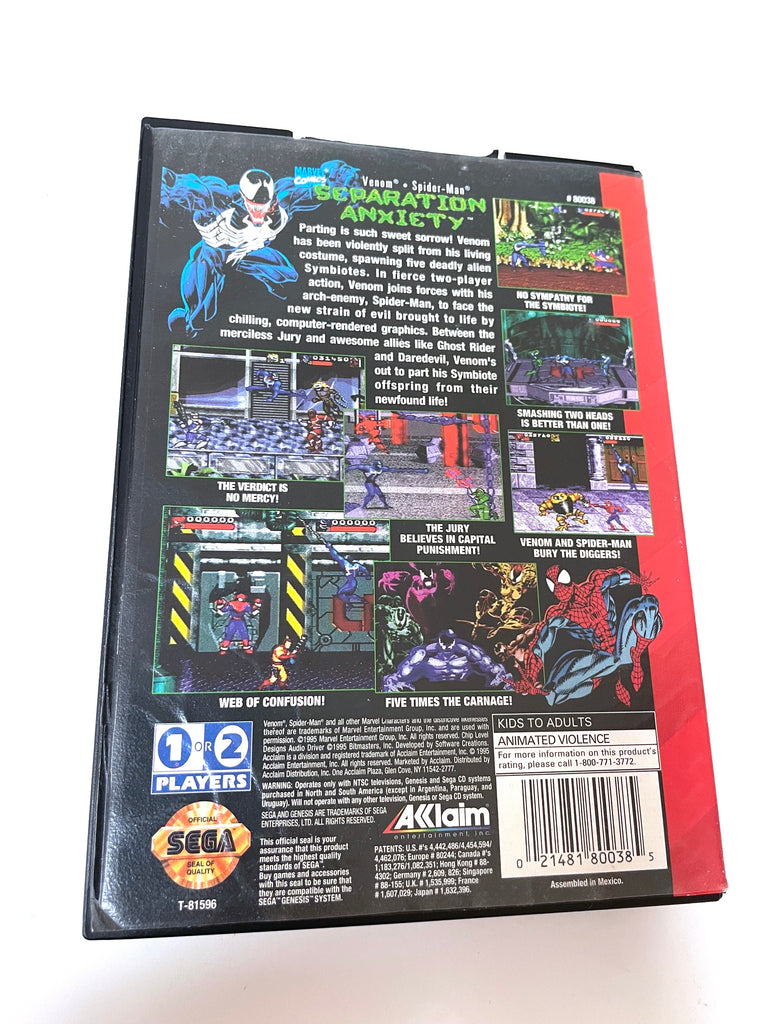 Spiderman Separation Anxiety Sega Genesis Game (Complete)
