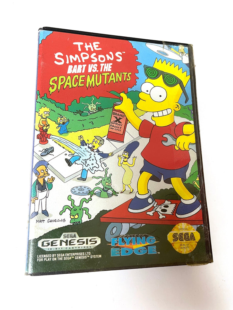 The Simpson's Bart & The Space Mutants Sega Genesis Game (Boxed)