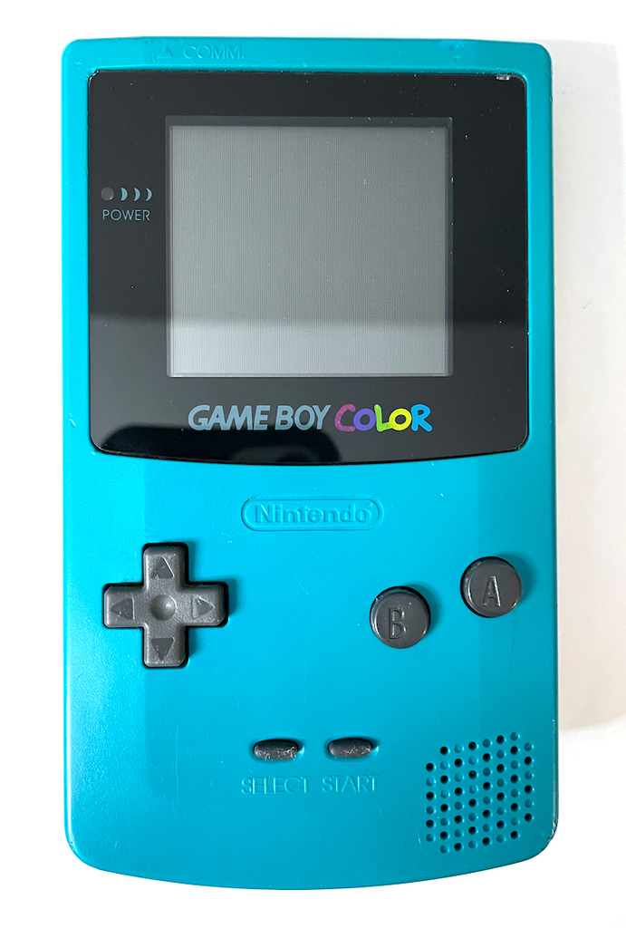 Teal Turquoise Blue NINTENDO GAMEBOY COLOR Handheld System
