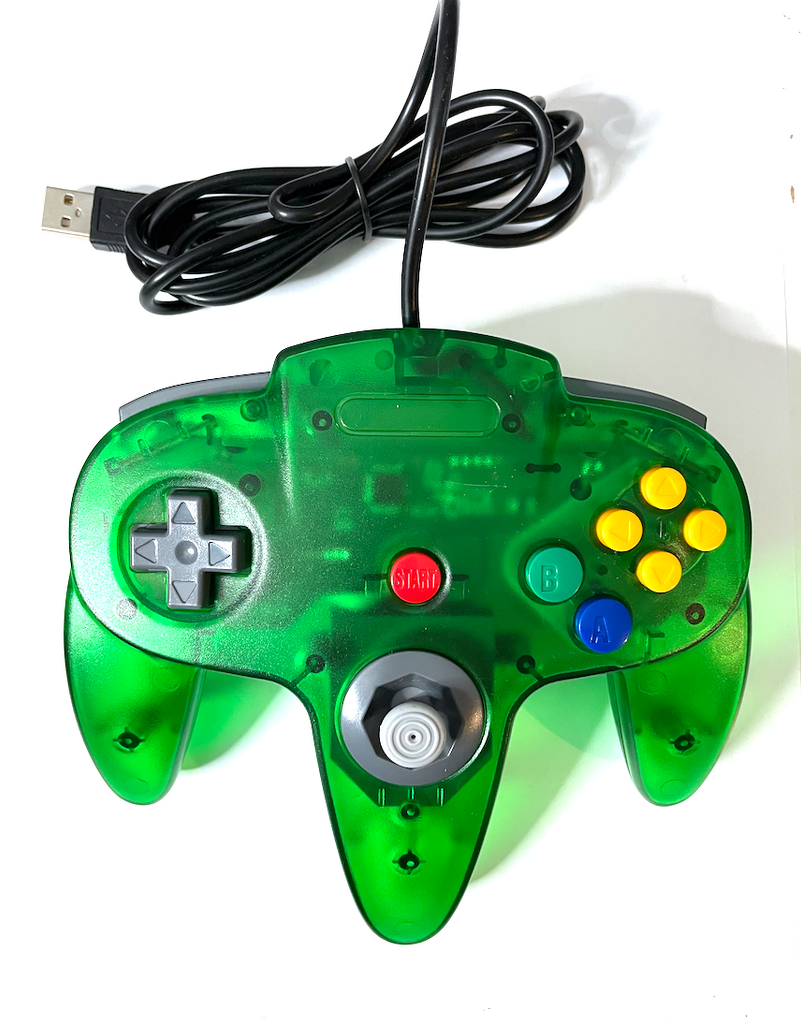 Jungle Green Nintendo N64 Controller with USB Output for PC Gaming