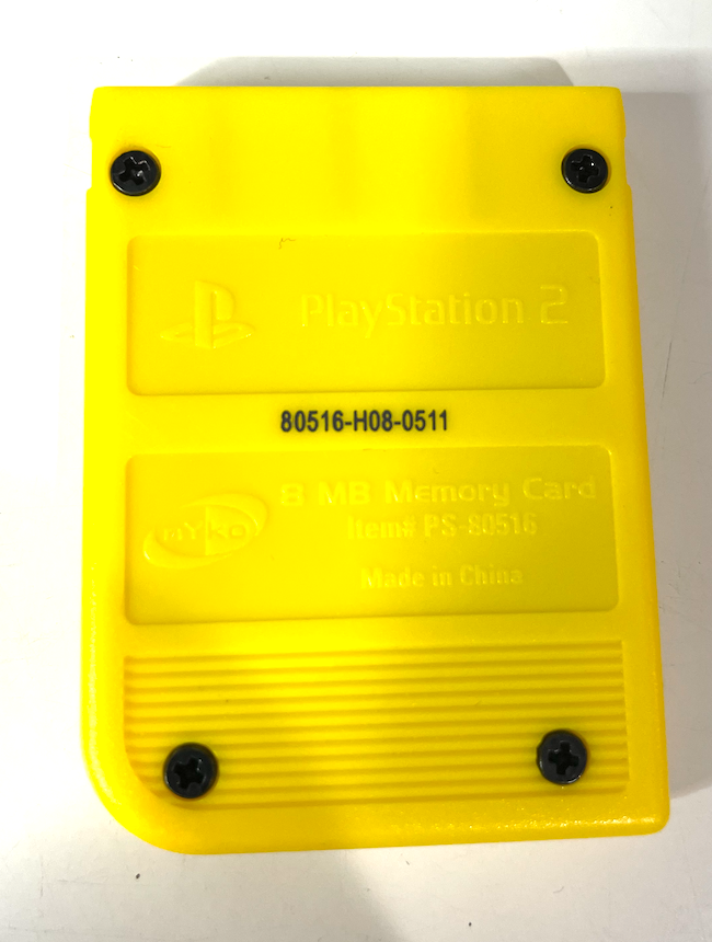 NYKO Yellow Sony Playstation 2  PS2 8MB Memory Card