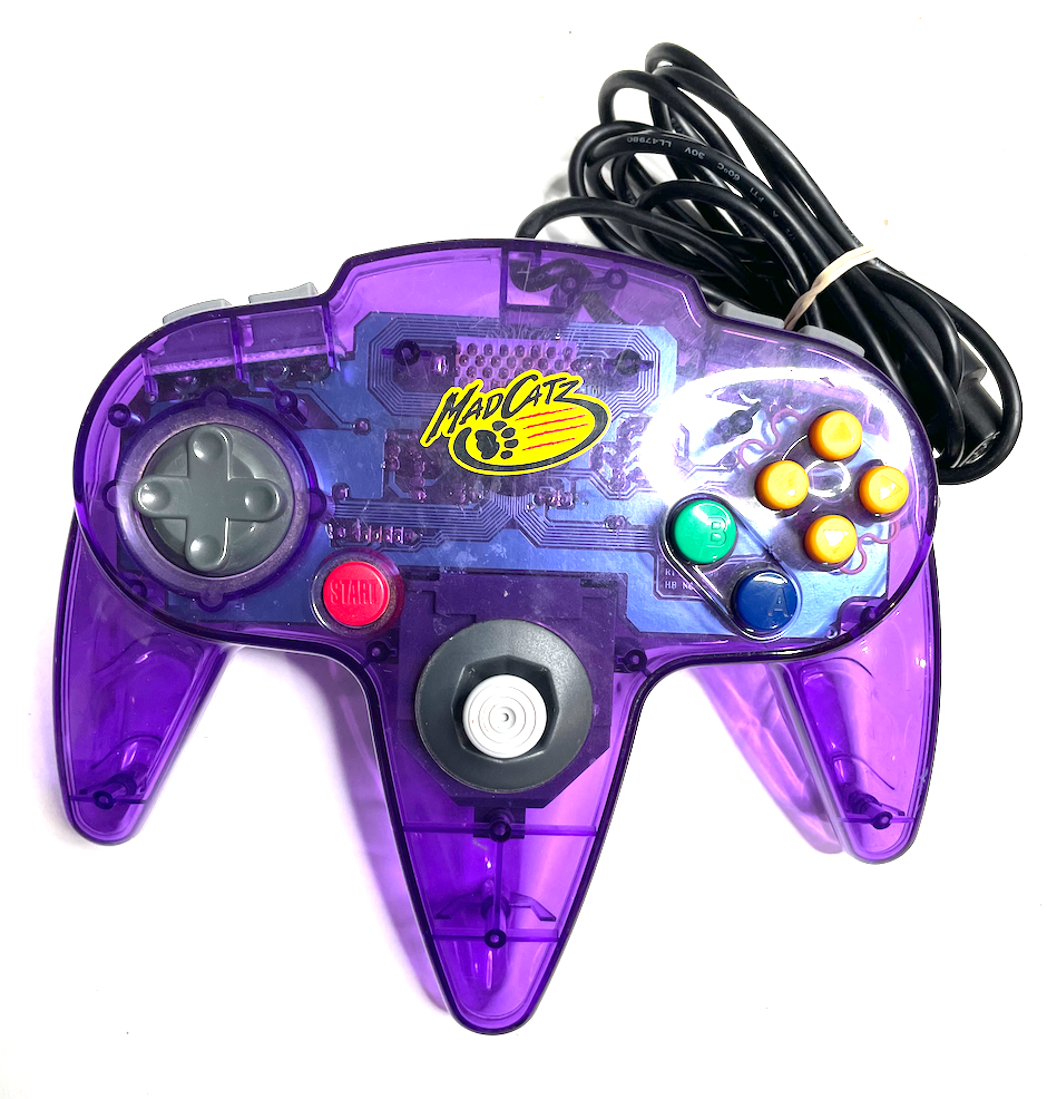 Purple Mad Catz Nintendo 64 N64 Clear Controller