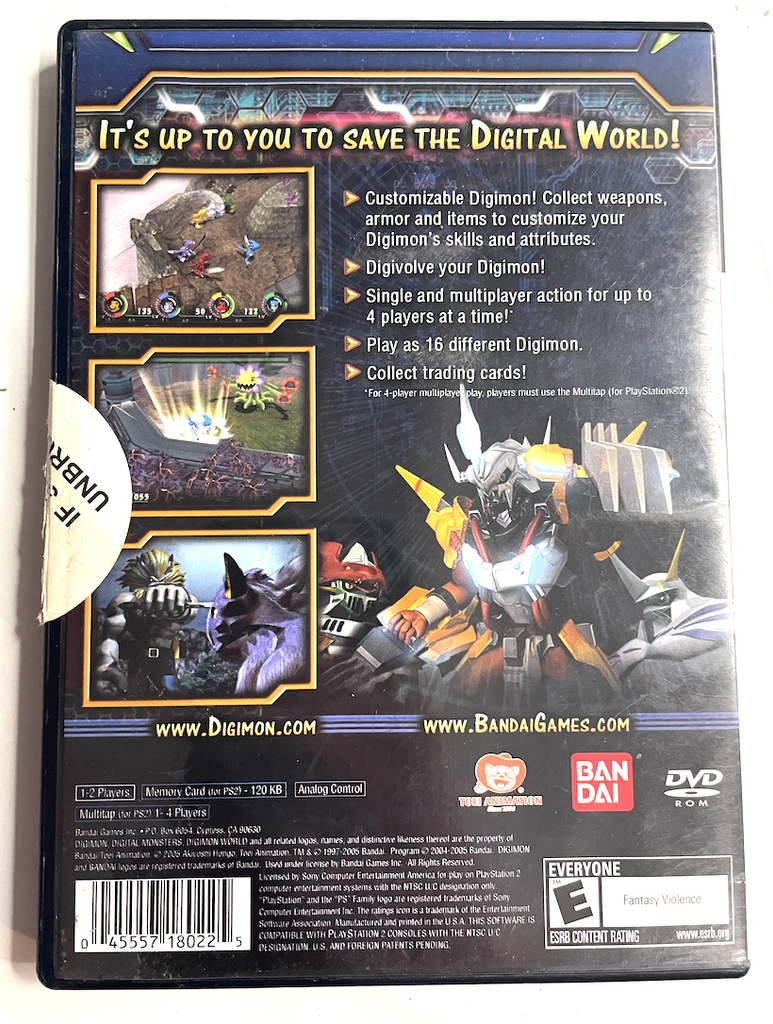 Digimon 4 Digimon World Sony Playstation 2 PS2 Game