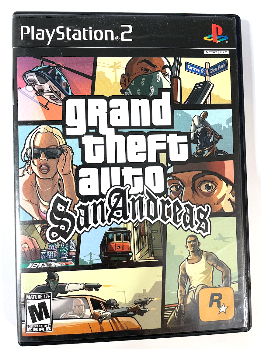 Grand Theft Auto: San Andreas (PlayStation 2) PS2 w/Orig Map,Case
