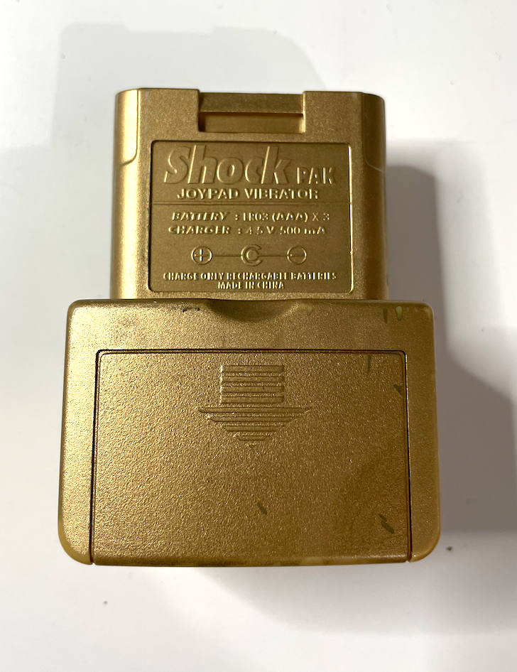 Gold Rumble Pak Shock Pak for Nintendo 64 N64