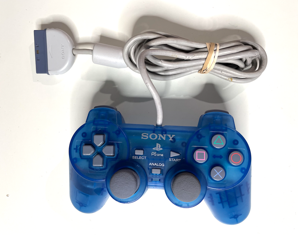 Blue Clear PS1 Sony Playstation 1 Controller OEM Sony Brand