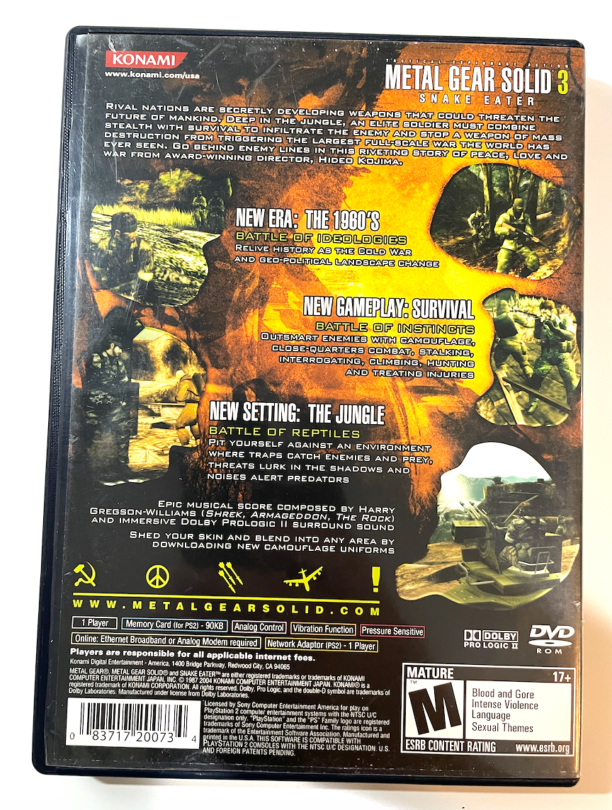 Metal Gear Solid 3: Subsistence - PlayStation 2, PlayStation 2