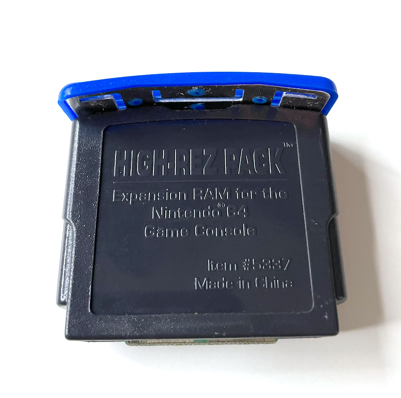 Blue High Rez Expansion Pak for Nintendo 64 N64 Memory