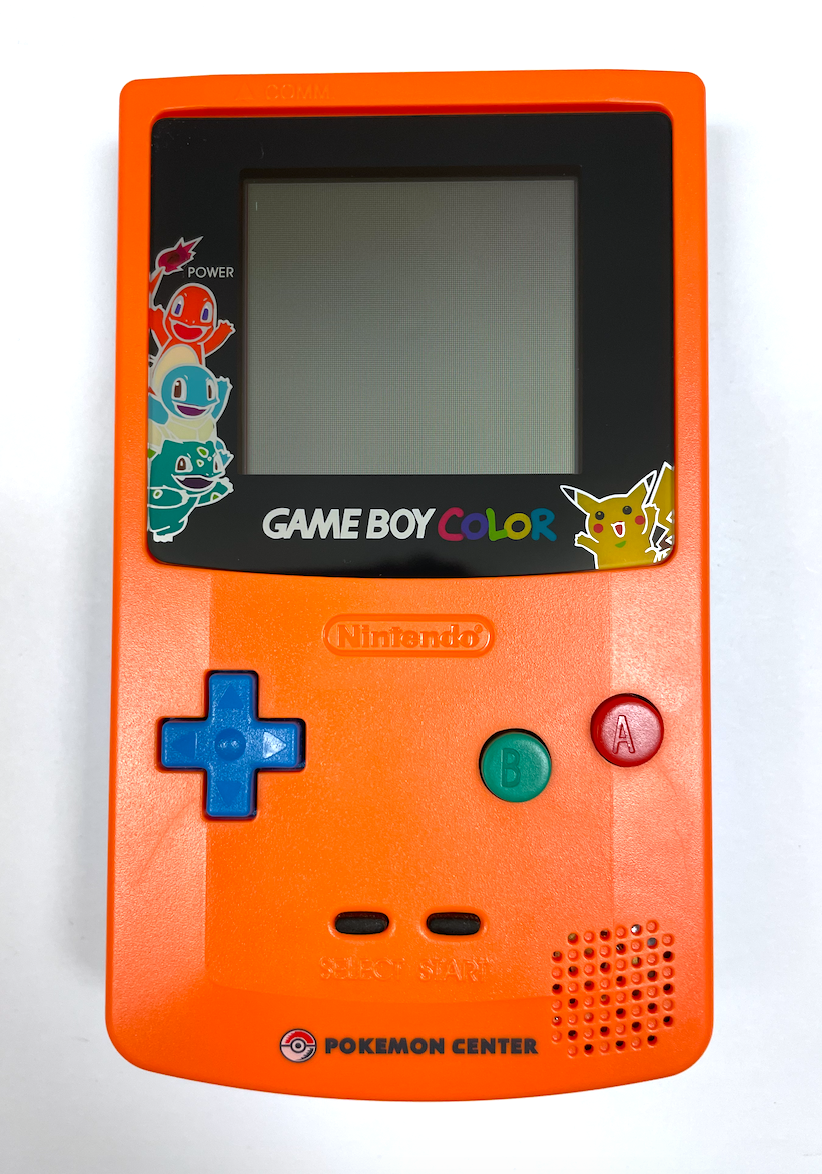 Pokemon Center Orange & Blue Nintendo Gameboy Color Handheld 