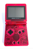 Gameboy Advance GBA SP Custom Clear Red Handheld System w/ Charger!