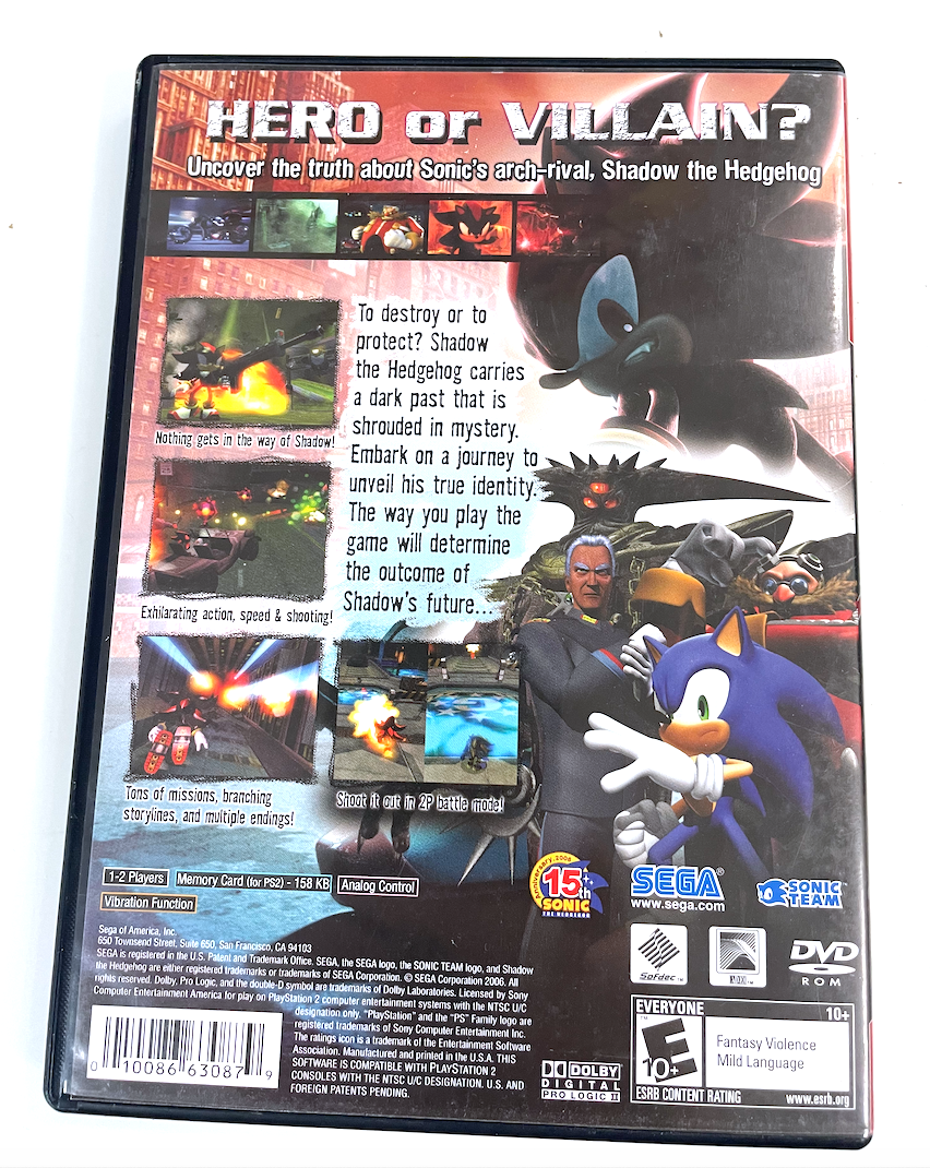 Shadow The Hedgehog ROM Download - Sony PlayStation 2(PS2)