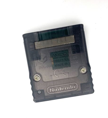Nintendo GameCube OEM Clear Black Memory Card 59 JPN DOL-008