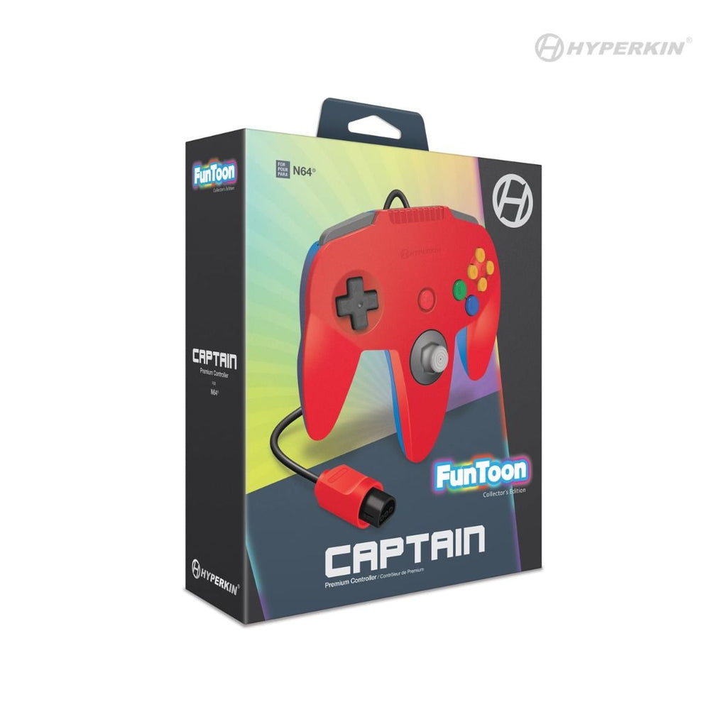 Red and Blue Premium Controller Nintendo 64 N64 by Hyperkin
