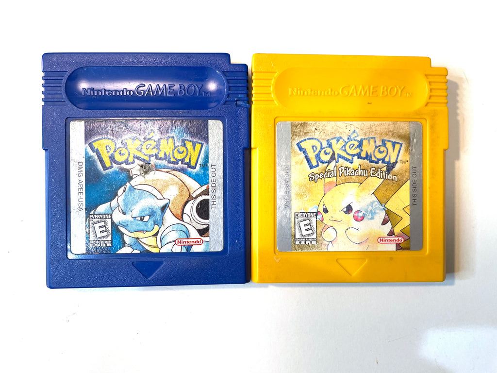 *Authentic* Pokemon Blue & Yellow Gameboy Game Lot Both w/ New Save Battery!