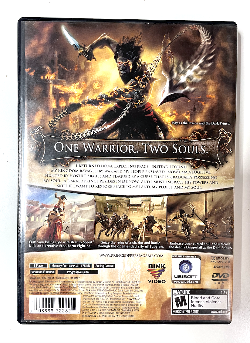 Prince of Persia Warrior Within Sony Playstation 2 Game