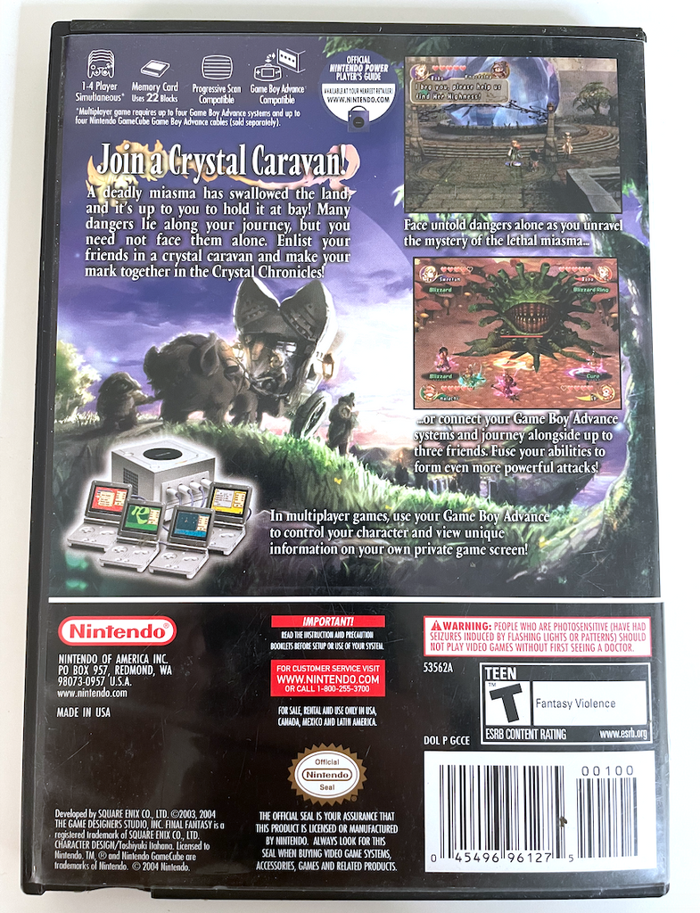 Final Fantasy Crystal Chronicles Nintendo Gamecube Game