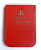 Red Sony Playstation 1 OEM Official PS1 Memory Card